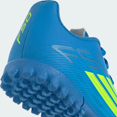 Сороконіжки (шиповки) дитячі Adidas F50 CLUB TF синьо-лимонні JS1491