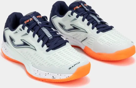 Кроссовки теннисные Joma RAPID бело-темно-сине-оранжевые TRAPW2527AC