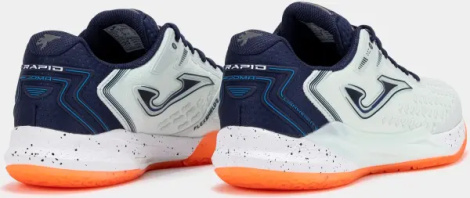 Кроссовки теннисные Joma RAPID бело-темно-сине-оранжевые TRAPW2527AC