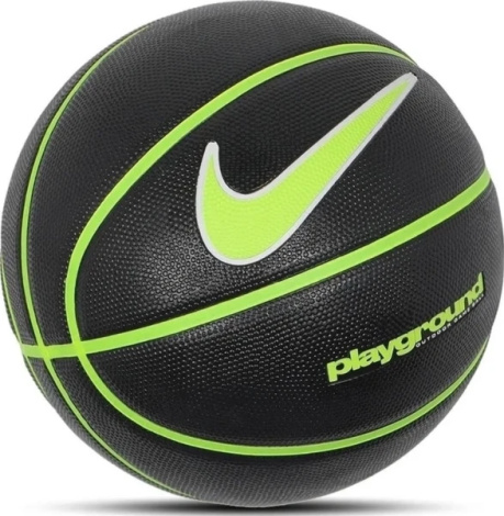 Баскетбольный мяч Nike EVERYDAY PLAYGROUND 8P DEFLATED черно-салатово-белый Размер 7 N.100.4498.044.07