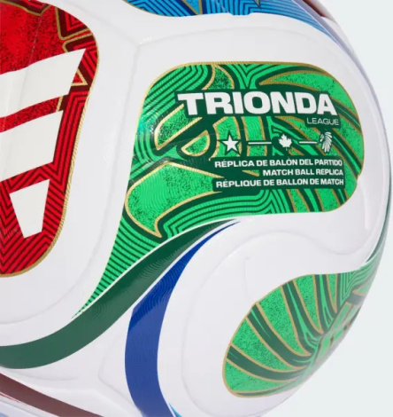 Футбольный мяч Adidas FIFA WORLD CUP 26 TRIONDA LEAGUE бело-красно-зелено-синий Размер 5 JD8030