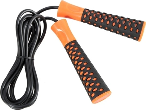 Скакалка скоростная LiveUp JUMP ROPE черно-оранжевая LS3143