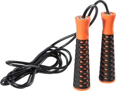 Скакалка скоростная LiveUp JUMP ROPE черно-оранжевая LS3143