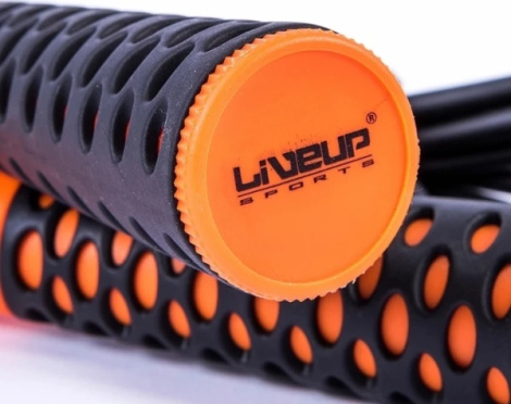Скакалка скоростная LiveUp JUMP ROPE черно-оранжевая LS3143