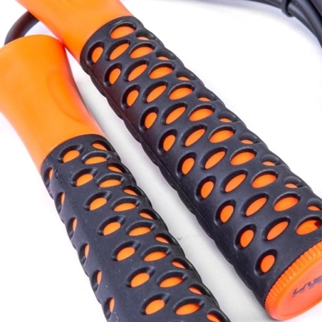 Скакалка скоростная LiveUp JUMP ROPE черно-оранжевая LS3143