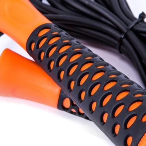 Скакалка скоростная LiveUp JUMP ROPE черно-оранжевая LS3143