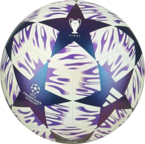 Футбольный мяч Adidas UCL CLUB FINAL бело-фиолетово-темно-синий Размер 4 JX9093
