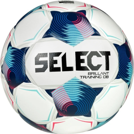 Футбольний м'яч Select BRILLANT TRAINING DB V25 (FIFA BASIC) біло-синьо-рожевий Розмір 4 086415-002