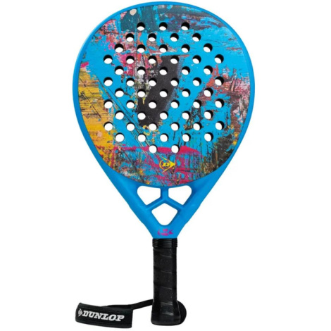 Ракетка для падл-тенниса Dunlop GALACTICA OS NISSE голубо-желто-розовая 10376501