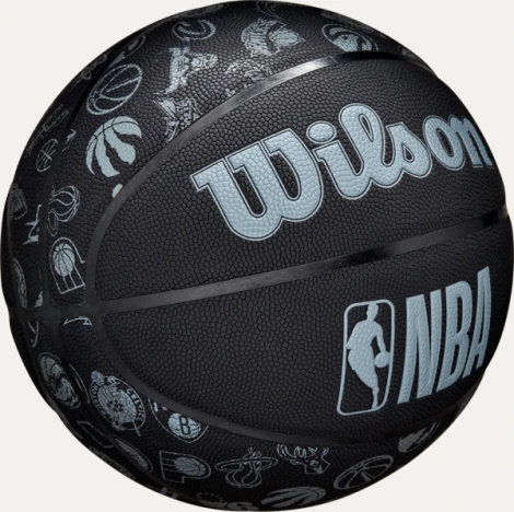 Баскетбольный мяч Wilson NBA ALL TEAM черно-голубой Размер 6 WTB1300XBNBA6