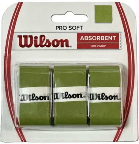 Обмотка для ракеток Wilson PRO SOFT OVERGRIP 3 PACK лаймовая (3 штуки) WRZ4040