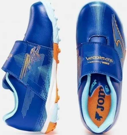 Сороконіжки (шиповки) дитячі Joma SUPERCOPA синьо-блакитно-помаранчеві SUJS2604TFV