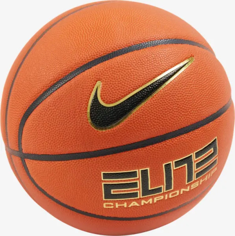 Баскетбольный мяч Nike ELITE CHAMPIONSHIP 8P 2.0 DEFLATED оранжево-золотой Размер 7 N.100.9913.891.07