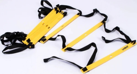 Координационная лестница LiveUp AGILITY LADDER 16 ступеней, 8 метров желтая LS3671-8