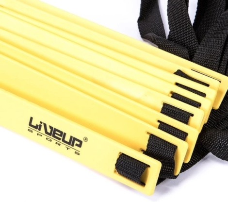 Координационная лестница LiveUp AGILITY LADDER 16 ступеней, 8 метров желтая LS3671-8