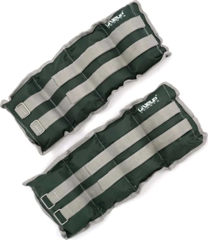 Утяжелители для лодыжки/запястья LiveUp WRIST/ANKLE WEIGHT зеленые (2 х 2.0 кг) LS3011-2