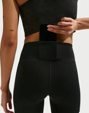 Велосипедки женские Nike ONE HIGH-WAISTED 12.5CM черные IO0809-010