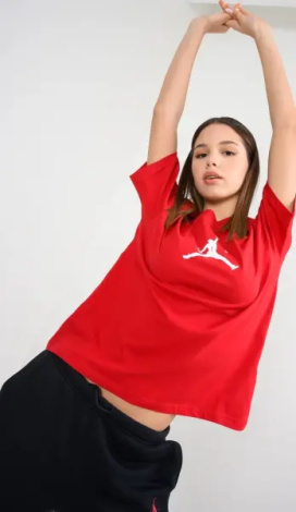 Футболка жіноча Nike JUMPMAN червона IM9809-687