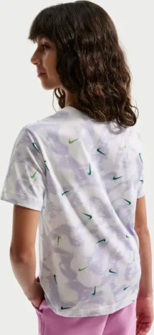 Футболка підліткова Nike SPORTSWEAR біло-бузково-зелена II0458-100