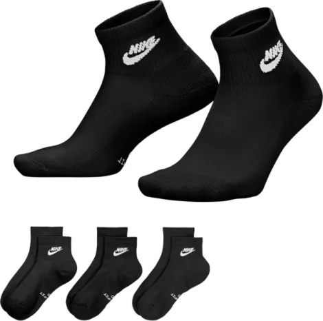 Носки Nike EVERYDAY ELEVATED ANKLE черные (3 пары) IH8523-902