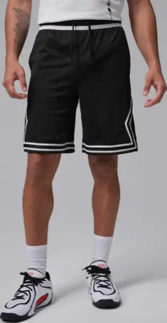 Шорти баскетбольні Nike JORDAN SPORT DRI-FIT 23CM DIAMOND чорно-білі IF5832-011