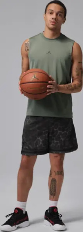 Шорти баскетбольні Nike JORDAN SPORT DRI-FIT PRINTED DIAMOND чорно-темно-сірі IF0861-010
