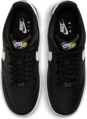 Кроссовки женские Nike AIR FORCE 1 '07 PREMIUM 'FLOWERS' черно-белые IB6644-001