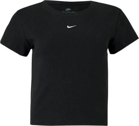 Футболка женская Nike SPORTSWEAR TIGHT RIBBED черная HV4994-010