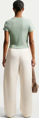 Футболка женская Nike SPORTSWEAR TIGHT RIBBED светло-зеленая HV4994-006
