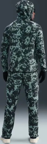 Толстовка Nike TECH FLEECE CAMO WINDRUNNER мятно-черный камуфляж HV0955-017