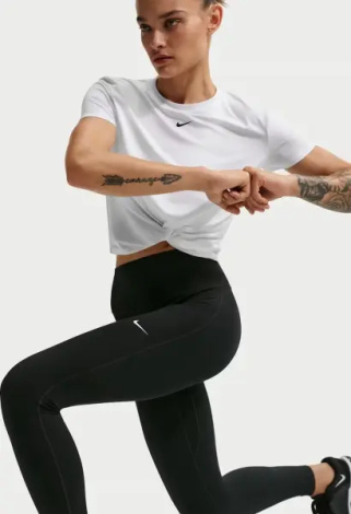 Леггинсы женские Nike ONE SEAMLESS FRONT HIGH-WAISTED FULL-LENGTH черные HJ9195-013