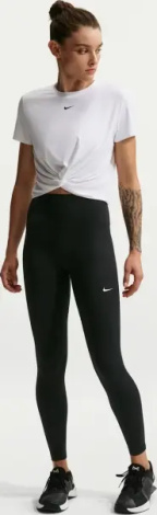 Леггинсы женские Nike ONE SEAMLESS FRONT HIGH-WAISTED FULL-LENGTH черные HJ9195-013