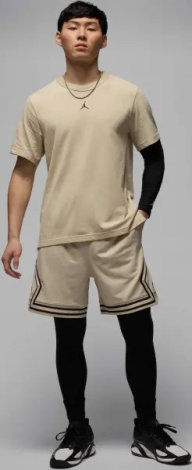 Шорти баскетбольні Nike JORDAN DRI-FIT MESH DIAMOND SHORTS бежево-чорні HF9910-206