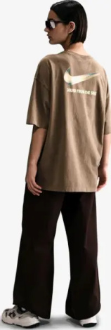 Футболка жіноча Nike SPORTSWEAR OVERSIZED коричнева HF9691-214