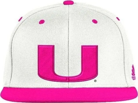 Кепка Adidas MIAMI HURRICANES FITTED WOOL бело-розовая GS4745