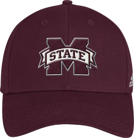 Кепка Adidas MISSISSIPPI STATE BULLDOGS STRUCTURED ADJ бордова GG7526
