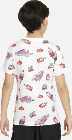Футболка подростковая Nike K NSW TEE KC2.3 SOLE FOOD белая FV5418-100