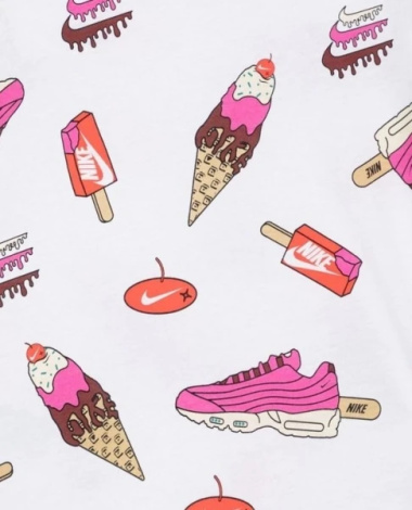 Футболка подростковая Nike K NSW TEE KC2.3 SOLE FOOD белая FV5418-100
