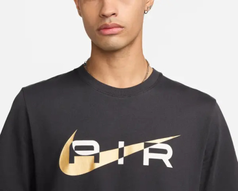 Футболка Nike SPORTSWEAR AIR GRAPHIC темно-серо-золотая FN7704-070