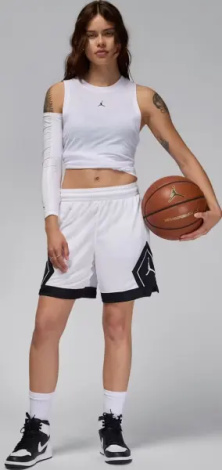 Шорти баскетбольні жіночі Nike JORDAN SPORT 10CM DIAMOND біло-чорні FN5134-101