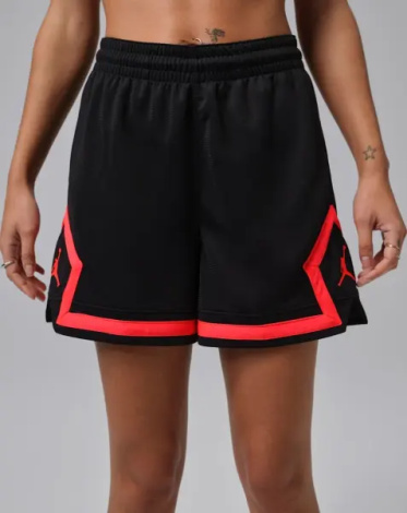 Шорти баскетбольні жіночі Nike JORDAN SPORT 10CM DIAMOND чорно-червоні FN5134-013