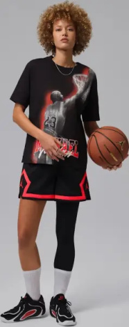 Шорти баскетбольні жіночі Nike JORDAN SPORT 10CM DIAMOND чорно-червоні FN5134-013