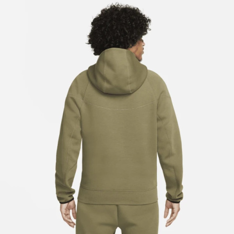 Толстовка Nike M NK TCH FLC FZ WR HOODIE оливковая FB7921-222