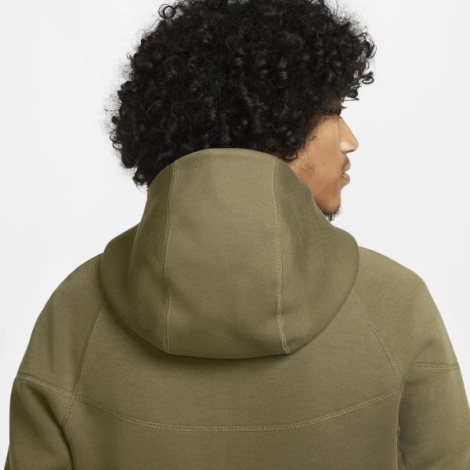 Толстовка Nike M NK TCH FLC FZ WR HOODIE оливковая FB7921-222