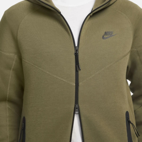 Толстовка Nike M NK TCH FLC FZ WR HOODIE оливковая FB7921-222