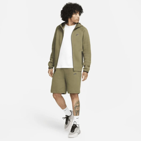 Толстовка Nike M NK TCH FLC FZ WR HOODIE оливковая FB7921-222