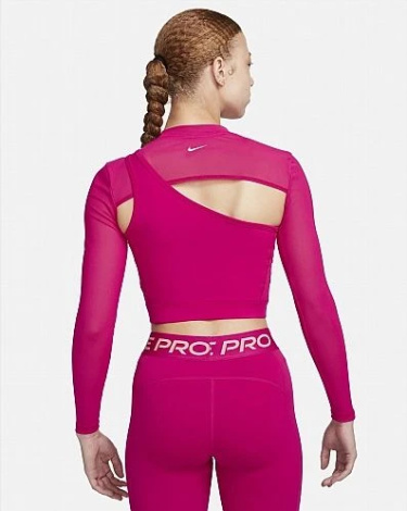 Топ жіночий Nike LS TOP CROPPED NVT рожевий FB5683-615