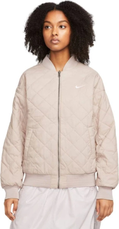 Куртка двухсторонняя женская Nike W NSW VRSTY BMBR JKT бежевая DV7876-272