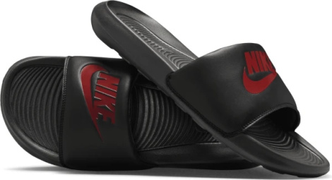 Шльопанці Nike VICTORI ONE SLIDE чорно-червоні CN9675-004