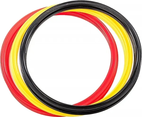 Кільця тренувальні AVK-Sport чорно-жовто-червоні (12 штук) AVK3-610-739-001